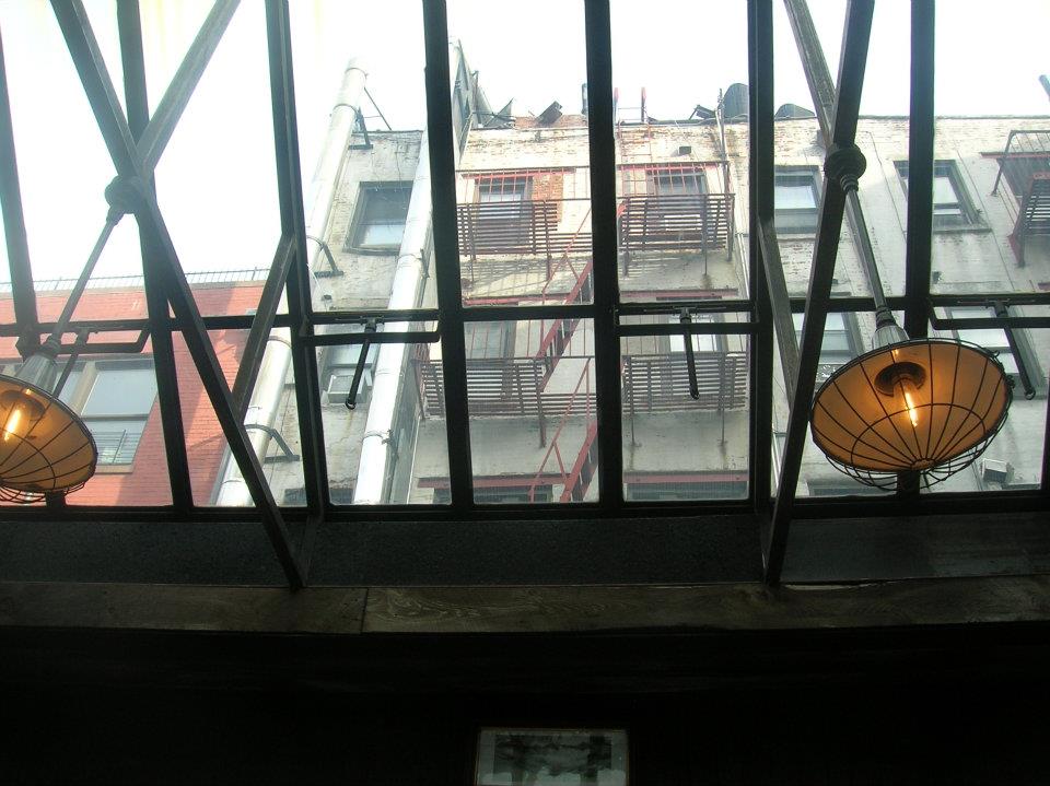a view of a large window
