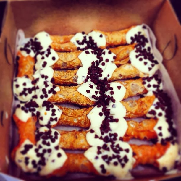 a close up of food