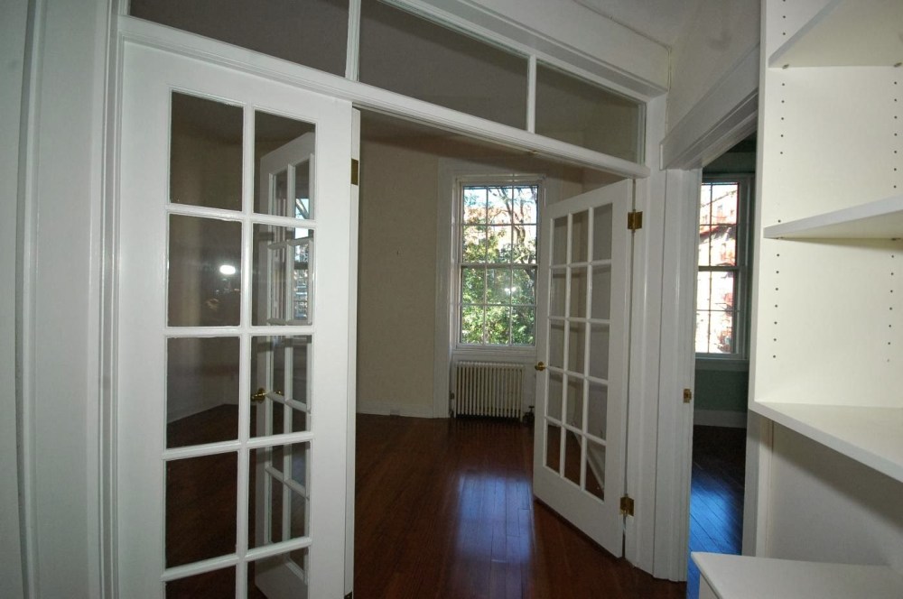 a glass door