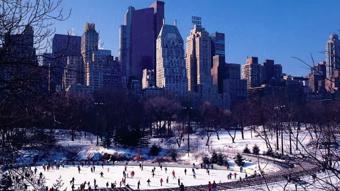 a group of people in a large city