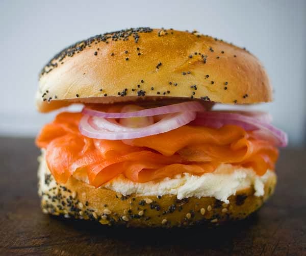 a close up of a sandwich sitting on top of a table