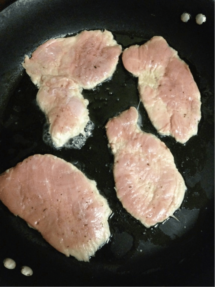 a close up of food in a pan