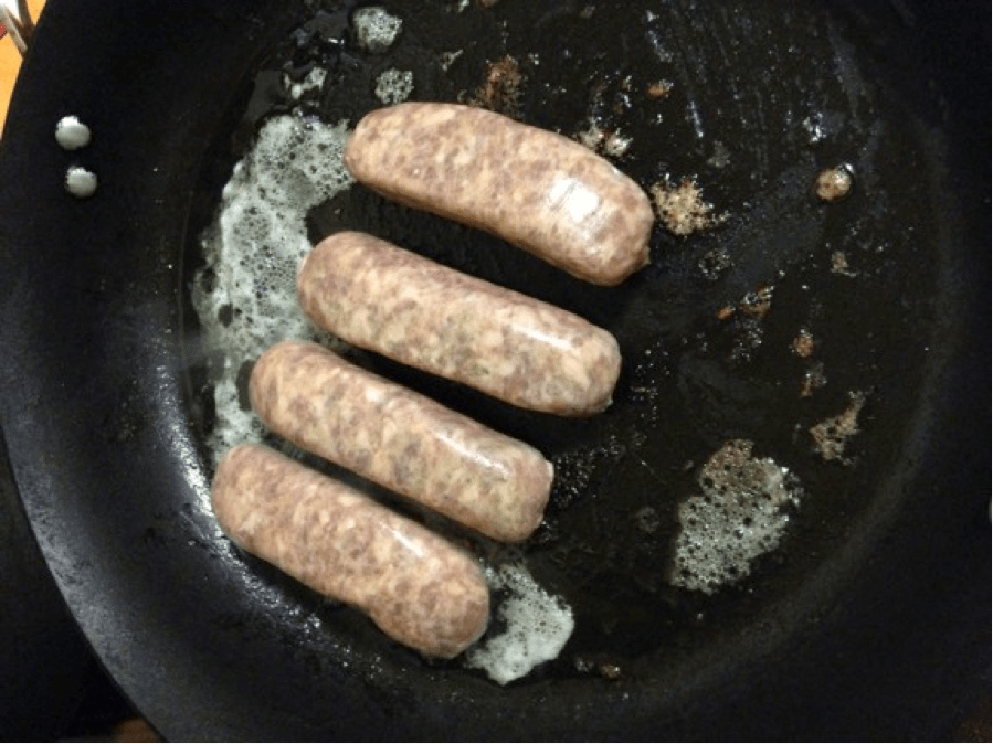 a pan filled with food
