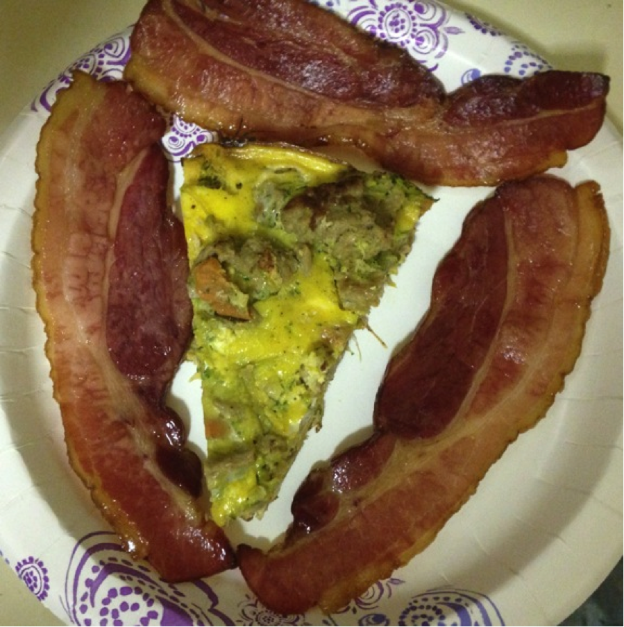 a close up of food on a plate
