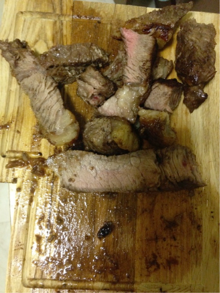 a wooden cutting board