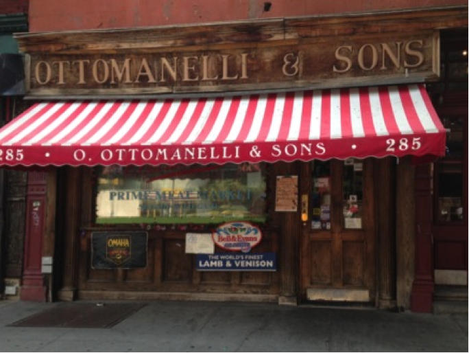 a sign above a store