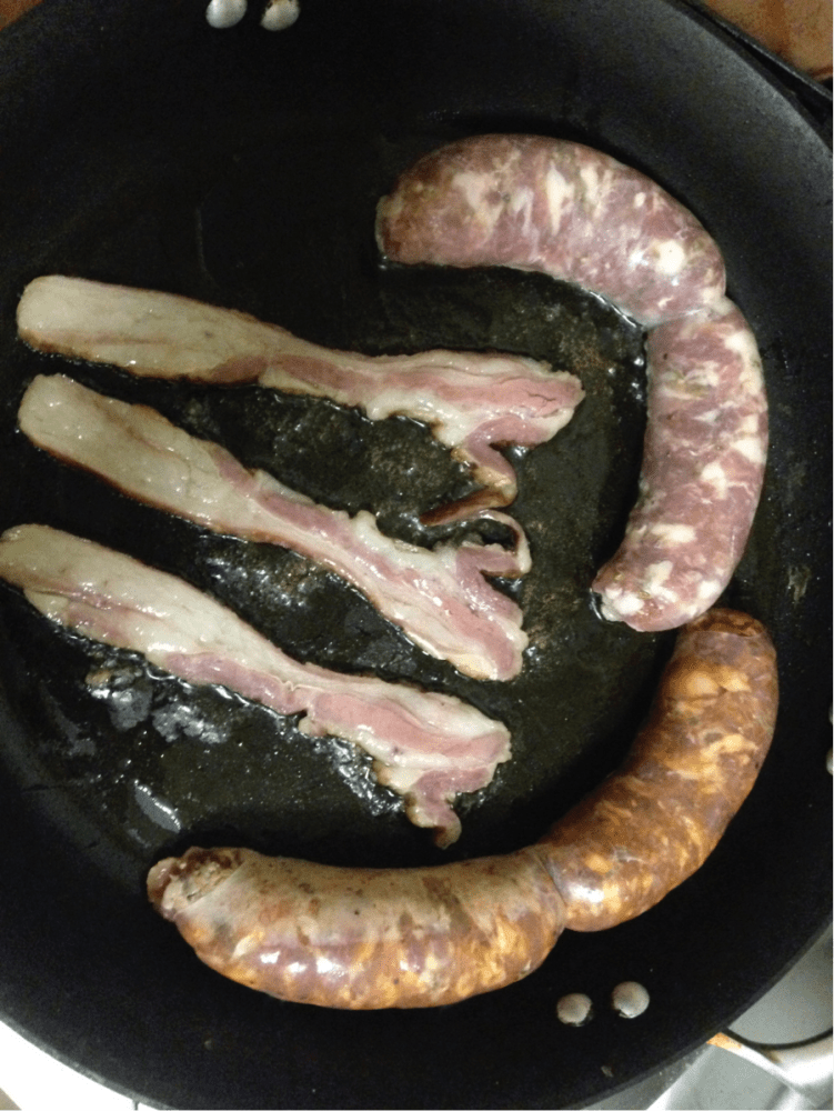 a pan of food