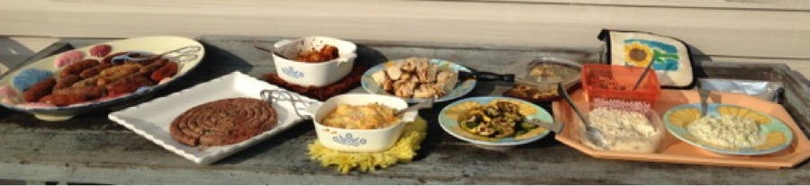 a plate of food on a table