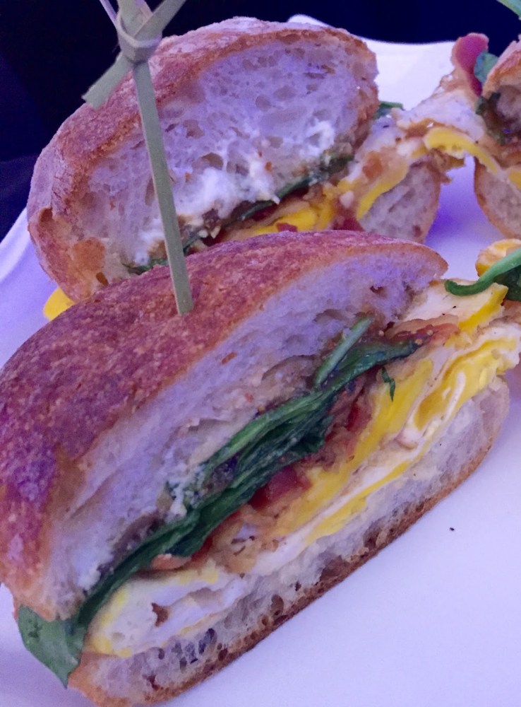 a sandwich cut in half