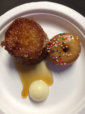 a small doughnut on a plate