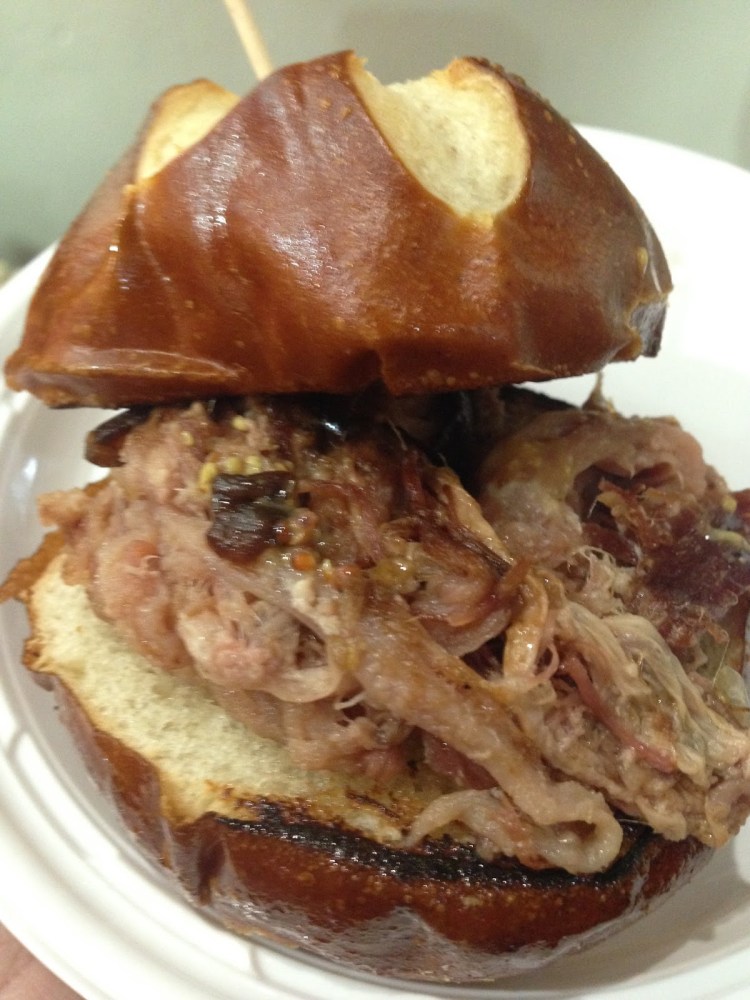 a close up of a sandwich on a plate