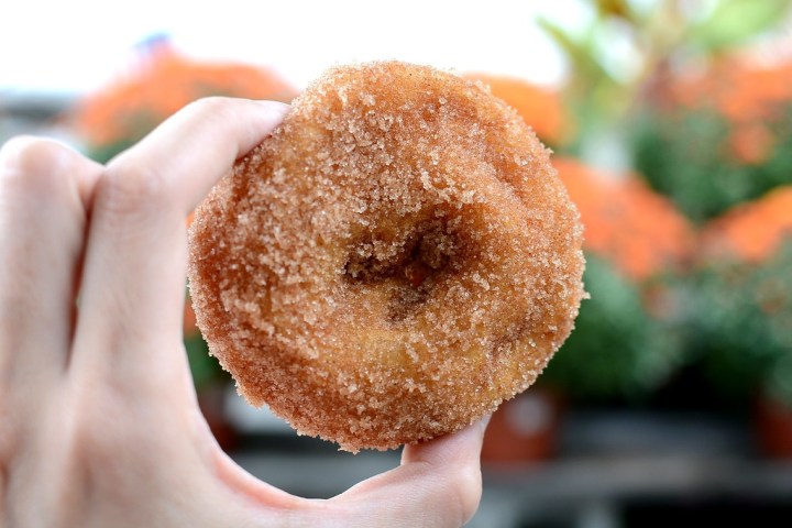 a close up of a hand holding a half eaten donut