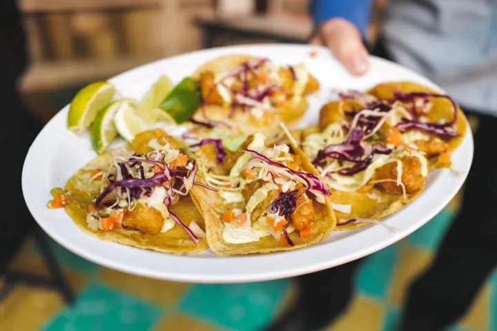 a plate of food on a table