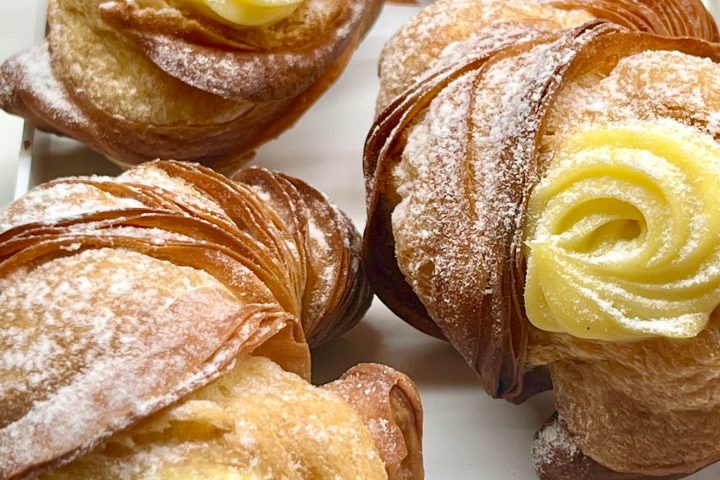 a close up of food