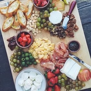 a tray of food