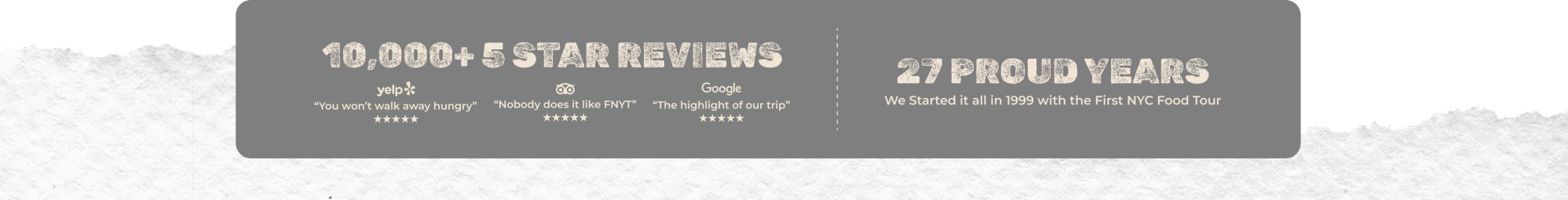 Banner showing 10,000+ 5-star reviews and 21+ years experience.